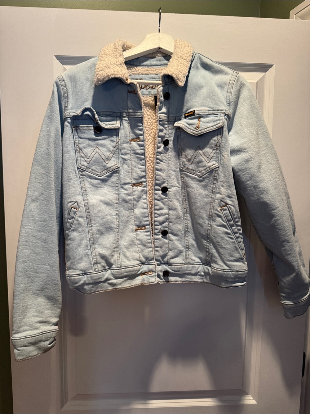 Wrangler Light Blue Denim Sherpa Jacket